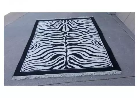 Zebra area rug